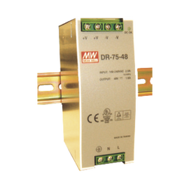 Fuente de poder 48Vcd, 75W, 1.6A, industrial conmutada montaje en din riel