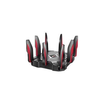 Router de juegos de banda triple AC5400 MU-MIMO 1 puerto WAN 10/100/1000 Mbps y 8 puertos LAN 10/100/1000 Mbps, 2 puerto USB 3.0 y  8 antenas.