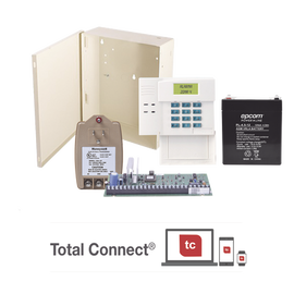 Kit de Panel de Alarma VISTA48LA con Bateria, Transformador y Gabinete pequeño