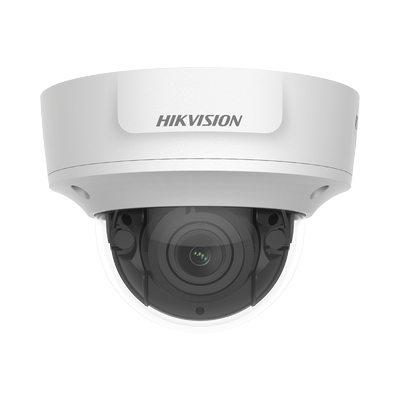 Domo IP 4 Megapixel / Serie PRO + /  Ultra Baja Iluminación / 30 mts IR EXIR / Lente Mot. 2.8 a 12 mm / WDR 120 dB/ IP67 / IK10 / Vídeoanaliticos Integrados / Audio y Alarmas / PoE 802.3af