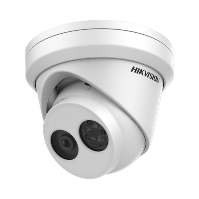 Turret IP 6 Megapixel / Serie PRO / 30 mts IR EXIR / Exterior IP66 / WDR 120 dB / PoE / Lente 2.8 mm / Videoanaliticos Integrados / Micrófono Integrado