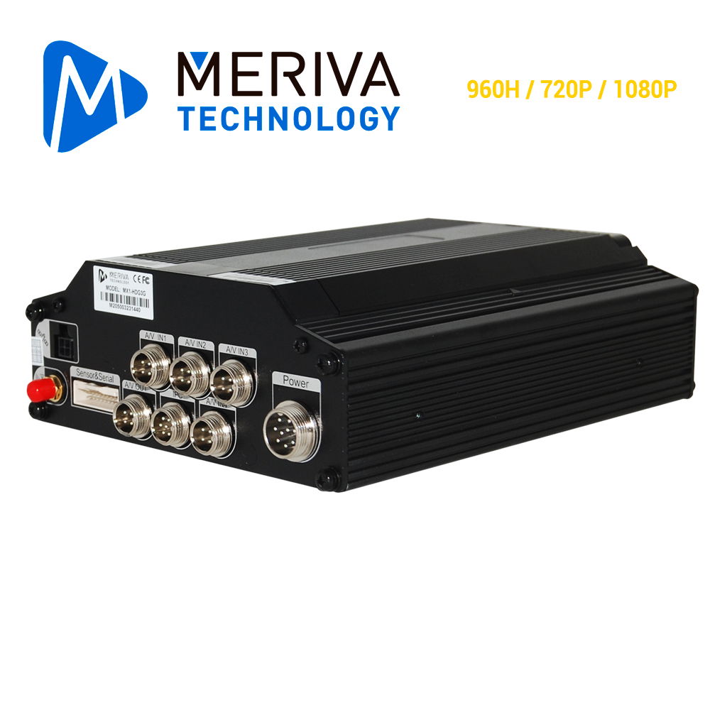 MDVR MOVIL AHD MERIVA TECHNOLOGY MX1-HDG3G HIBRIDO / 4CH AHD / 1CH IP / 1080P / MODULO GPS / MODULO 3G / SOPORTA DISCO DURO 2.5