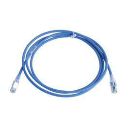 Patch Cord Z-MAX Cat6A S/FTP, CM/LS0H, 7ft, Color Azul, Versión Bulk (Sin Empaque Individual)