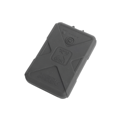 Batería de respaldo Li-Ion 6000 mAh con cubierta plástica protectora y salida USB para cargar dispositivos inalámbricos