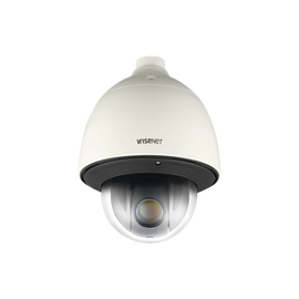 Domo IP PTZ, 1.3 MP, 43X Zoom, WDR Avanzado, Auto Seguimiento real PTZ, Acepta memorias SD/SDHC, PoE 802.3at. IP66/IK10 Para Exterior, WiseNET III