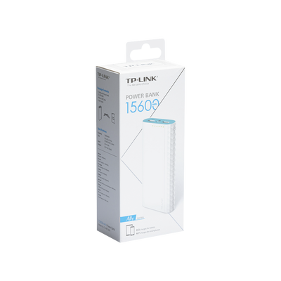 Power Bank / Cargador de baterías de alta capacidad 15600 mAh 2 puertos USB 2.0 con lampara LED