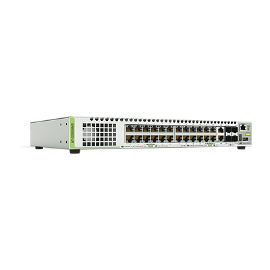 Switch Stackeable Capa 3, 24 puertos 10/100/1000 Mbps + 2 puertos SFP Combo + 2 puertos SFP+ 10 G Stacking