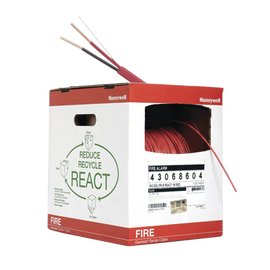Bobina de 305 metros de alambre,14 AWG, 2 conductores, tipo FPL, de color rojo, caja REACT, para aplicaciones en sistemas de detección de incendio y sistemas de evacuación.