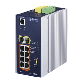 Switch Industrial Administrable L3 de 8 puertos Gigabit PoE 802.3bt + 2 puertos SFP (360W)