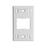 Placa de Pared CT, Para un Acoplador, Color Blanco