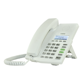 Teléfono IP soho color blanco para 2 lineas SIP voz HD y conferencia de 3 vías, PoE