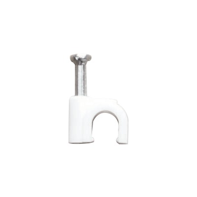 Grapa para cable redondo de 6mm color blanco (100Pzs) Grapa para cable redondo de 6mm color blanco (100Pzs)