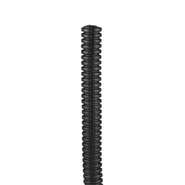 Tubo Corrugado Abierto para Protección de Cables, .25in (6.4 mm) de Diámetro, 30.5 m de Largo, Color Negro