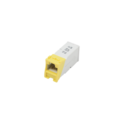 Jack Z-MAX Cat6A, UTP, Montaje híbrido en Placa de Pared (Plano y Angulado), Color Amarillo Jack Z-MAX Cat6A, UTP, Montaje híbrido en Placa de Pared (Plano y Angulado), Color Amarillo