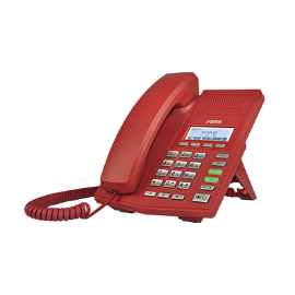 Teléfono IP soho color rojo para 2 lineas SIP voz HD y conferencia de 3 vías, PoE