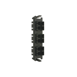 Placa acopladora de Fibra Óptica Quick-Pack, Con 6 Conectores SC Duplex (12 Fibras), Negro