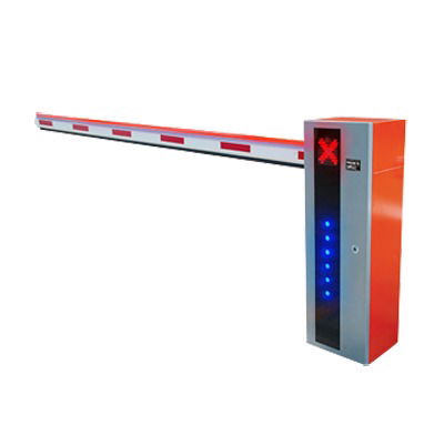 Barrera vehícular con brazo 5 m material aluminio, iluminado izquierdo