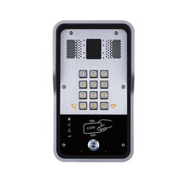 Portero IP SIP Con Relevador Integrado y Lector RFID Para Acceso Por Clave Númerica, Tarjeta o Llamada Remota