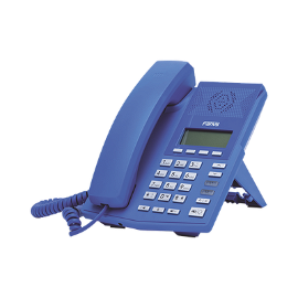 Teléfono IP soho color azul para 2 lineas SIP voz HD y conferencia de 3 vías, PoE