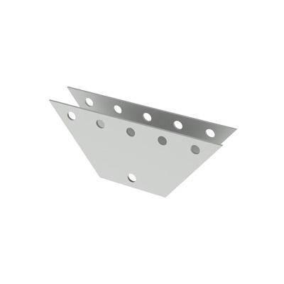 Par de Placas Igualadoras de con Perforaciones para 5 Retenidas. Galvanizado Electrolítico.