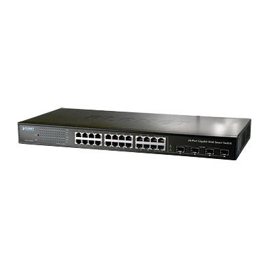 Switch gigabit administrable L2 de 24 puertos 10/100/1000Mbps con 4 puertos gigabit/SFP compartidos Switch gigabit administrable L2 de 24 puertos 10/100/1000Mbps con 4 puertos gigabit/SFP compartidos
