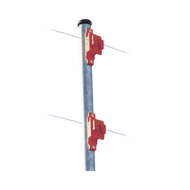 Aislador de Paso color Rojo reforzado para cercos eléctricos, resistente al clima extremoso