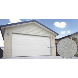 Puerta de Garage PREMIUM, Lisa color blanco  16X8  FT, AISLADA, Estilo U.S.A.