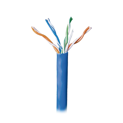 Retazo de 1 Metro de Cable par trenzado nivel 5 (CAT 5e), CMR, de color azul, de 4 pares de conductores sólidos de cobre AWG 24.para aplicaciones de CCTV/Redes de datos/IP Megapixel/Control RS485.