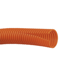 Tubo Corrugado Abierto para Protección de Cables, 1in (25.4 mm) de Diámetro, 30.5 m de Largo, Color Naranja