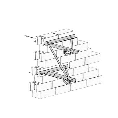 Montaje de pared para mástiles de 2 7/8” a 5” (diámetro)
