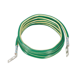 Jumper para Aterrizar Equipos, 6 AWG, con Terminal Doblada a 45 Grados, Para Conexión a Tierra y Terminal Recta Para Equipos, 5.5m de Largo