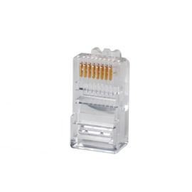 Plug RJ45 Cat5e, Para Cable UTP Calibre 22 a 26 AWG, Chapado en Oro de 50 micras Plug RJ45 Cat5e, Para Cable UTP Calibre 22 a 26 AWG, Chapado en Oro de 50 micras