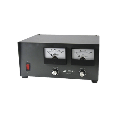 Fuente de poder 13.8Vcd con medidor de 220V, 35A, lineal regulada