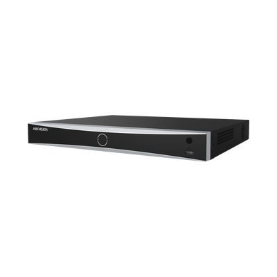 (ACUSENSE / Evita Falsas Alarmas) NVR 12 Megapixel (4K) / Reconocimiento Facial / 8 Canales IP / Base de Datos / 8 Puertos PoE+ / 2 Bahías de Disco Duro