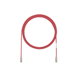 Cable de Parcheo TX6, UTP Cat6, Diámetro Reducido (28AWG), Color Rojo, 10ft