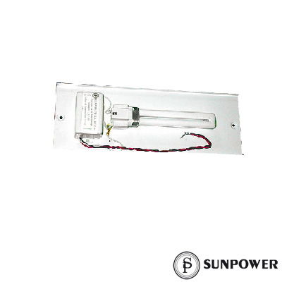 Lámpara con balastra electrónica, gabinete metálico, alta eficiencia, 10 W, 600 Lúmen. Lámpara con balastra electrónica, gabinete metálico, alta eficiencia, 10 W, 600 Lúmen.