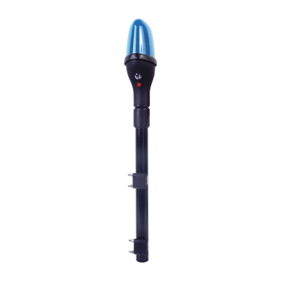 Luz telescópica para motocicleta, color azul