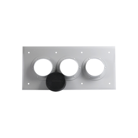 Pasa muros con capacidad de 3 botas de 4" (102 mm), 241.3 mm x 508.0 mm.