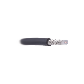 Retazo de 8 mts de cable con blindaje de mylar aluminizada y malla doble blindaje + de 90% de cobre estañado, aislamiento de polietileno semi-sólido.