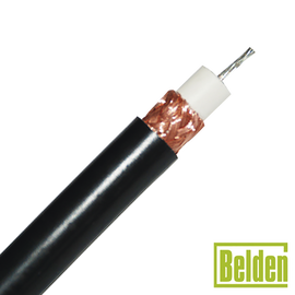 Retazo de 20 Metros de cable coaxial RG11U, conductor central de cobre estañado trenzado, calibre 18 con blindaje de malla trenzada de cobre 97%
