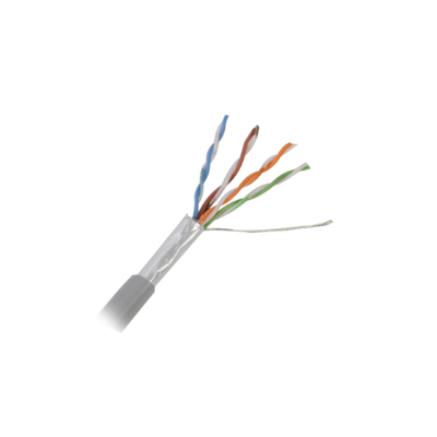 Retazo de 3 mts de Cable Cat5e FTP, ESCUT, UL, CMR, color Gris, para aplicaciones en CCTV y redes de datos. Uso en intemperie