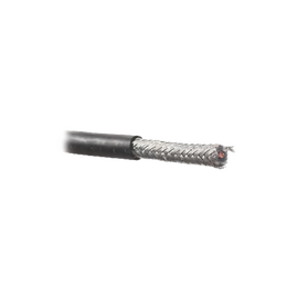 Retazo de 2 mts de cable con blindaje de mylar aluminizada y malla doble blindaje + de 90% de cobre estañado, aislamiento de polietileno semi-sólido.
