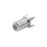 Conector F Hembra para PCB de Montaje Vertical, Níquel/ Estaño/ Polietileno.