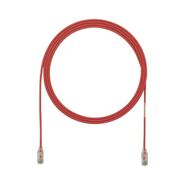 Cable de Parcheo TX6, UTP Cat6, Diámetro Reducido (28AWG), Color Rojo, 12ft