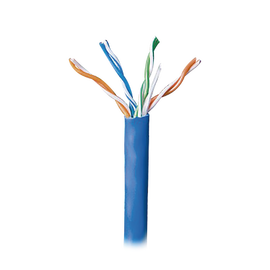 Retazo de 5 Metros de Cable par trenzado nivel 5 (CAT 5e), CMR, de color azul, de 4 pares de conductores sólidos de cobre AWG 24.para aplicaciones de CCTV/Redes de datos/IP Megapixel/Control RS485.