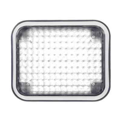 Luz perimetral LED claro 7x9 con bisel color blanco