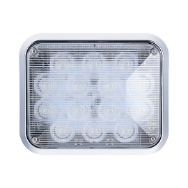 Luz perimetral LED claro 7x9 con bisel color blanco