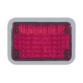 Luz perimetral LED roja 4x6 con bisel