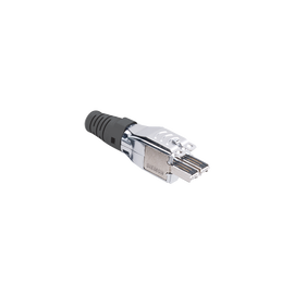 Plug TERA de 4 pares, Compatible con cable solido de 0.64 - 0.55mm (22 - 23 AWG)  S/FTP y F/FTP, Color negro