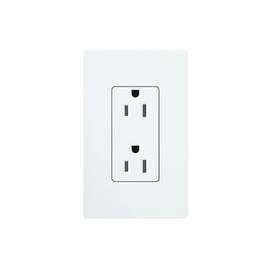 Tomacorriente, receptaculo convencional  120V, 15A, color blanco.
